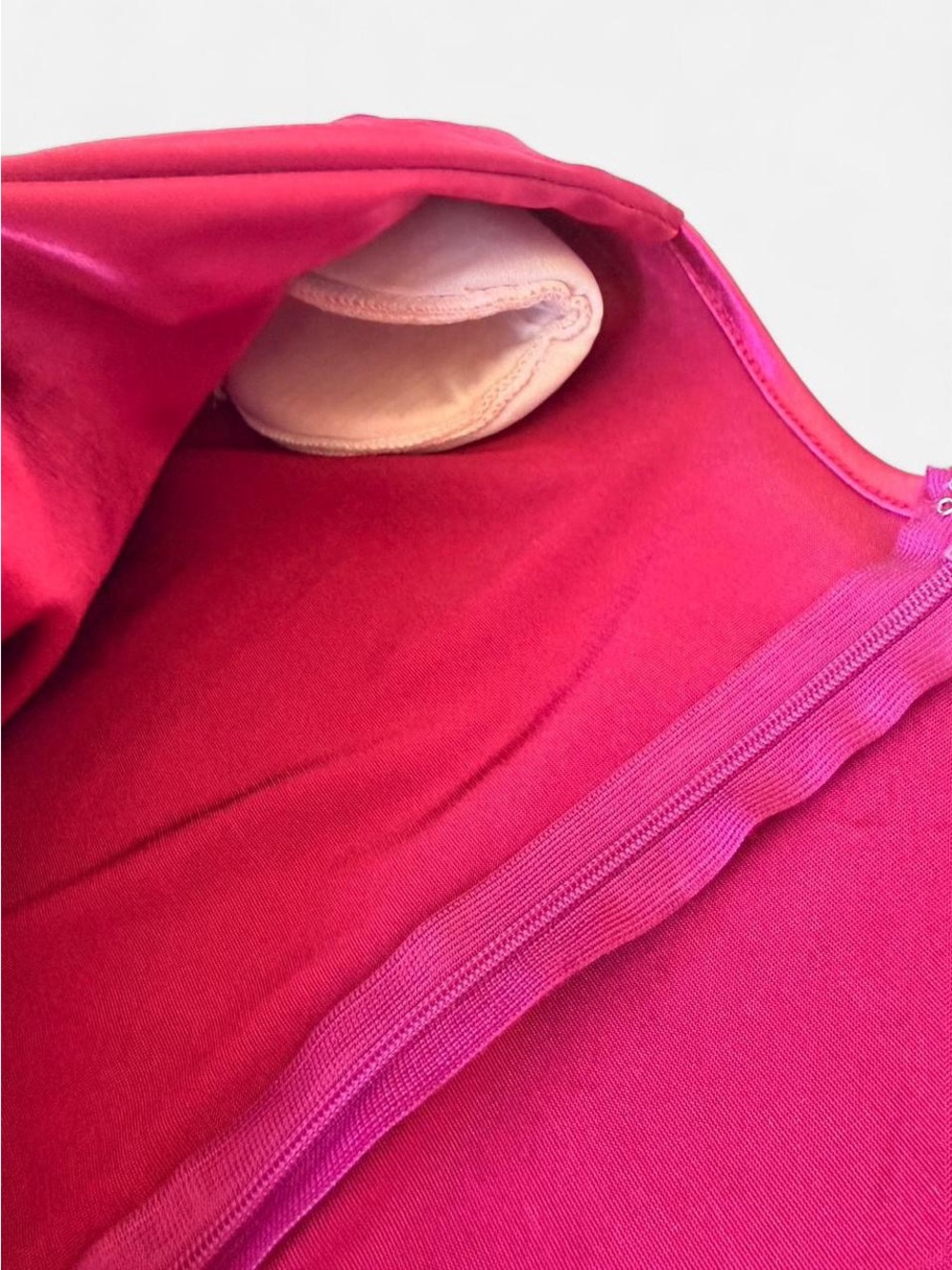 Fashion Nova Fuchsia Satin Long-Sleeve Wrap Mini Dress - Picture 6 of 7